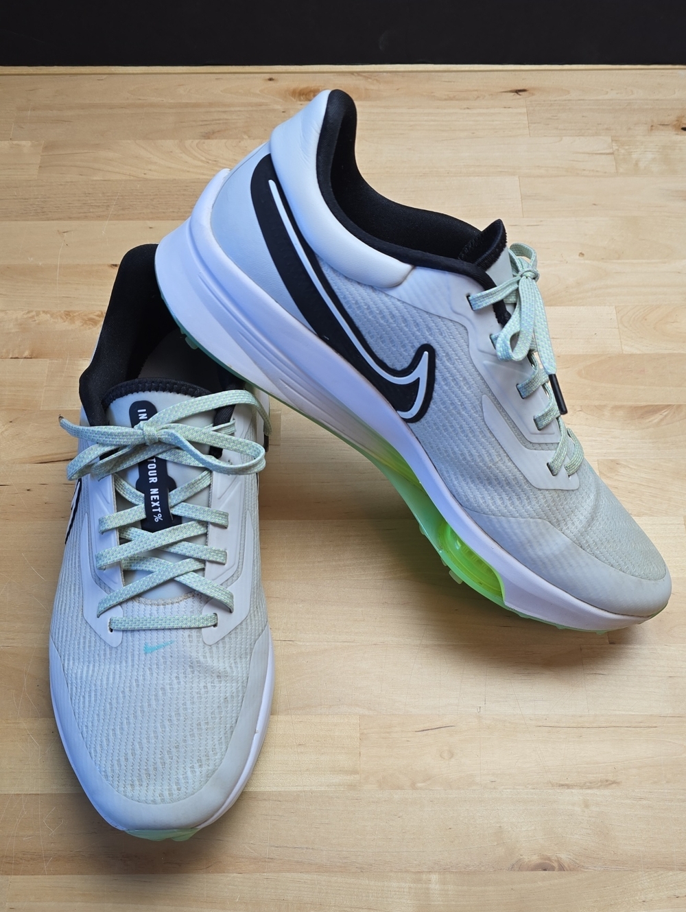 Nike Air Zoom Infinity Tour NEXT% Golf Shoes DC5221-001 Size 9.5 White Volt